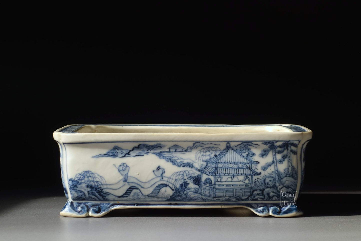 (24351) Joshu Katsuyama - Sometsuke Painted Rectangle - 5⅜ in (14cm)