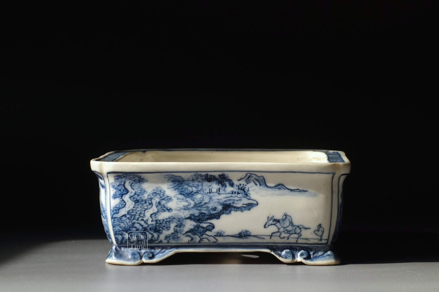 (24351) Joshu Katsuyama - Sometsuke Painted Rectangle - 5⅜ in (14cm)