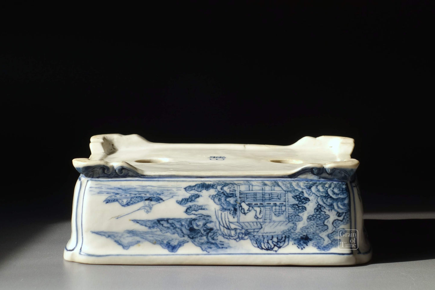 (24351) Joshu Katsuyama - Sometsuke Painted Rectangle - 5⅜ in (14cm)