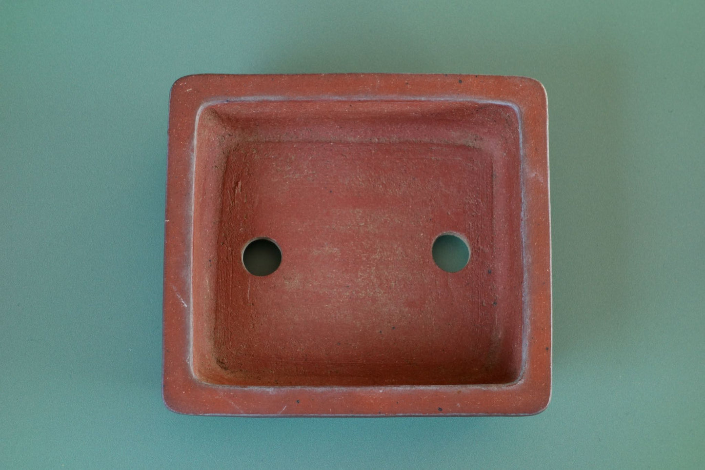 Unglazed Vermillion Clay Rectangle by Ikkou (Tokoname) - 6in (15cm)