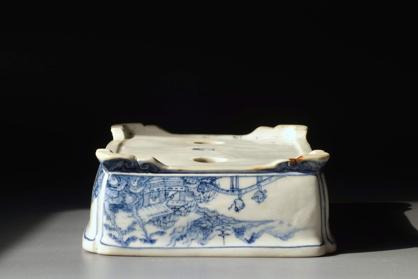 (24351) Joshu Katsuyama - Sometsuke Painted Rectangle - 5⅜ in (14cm)