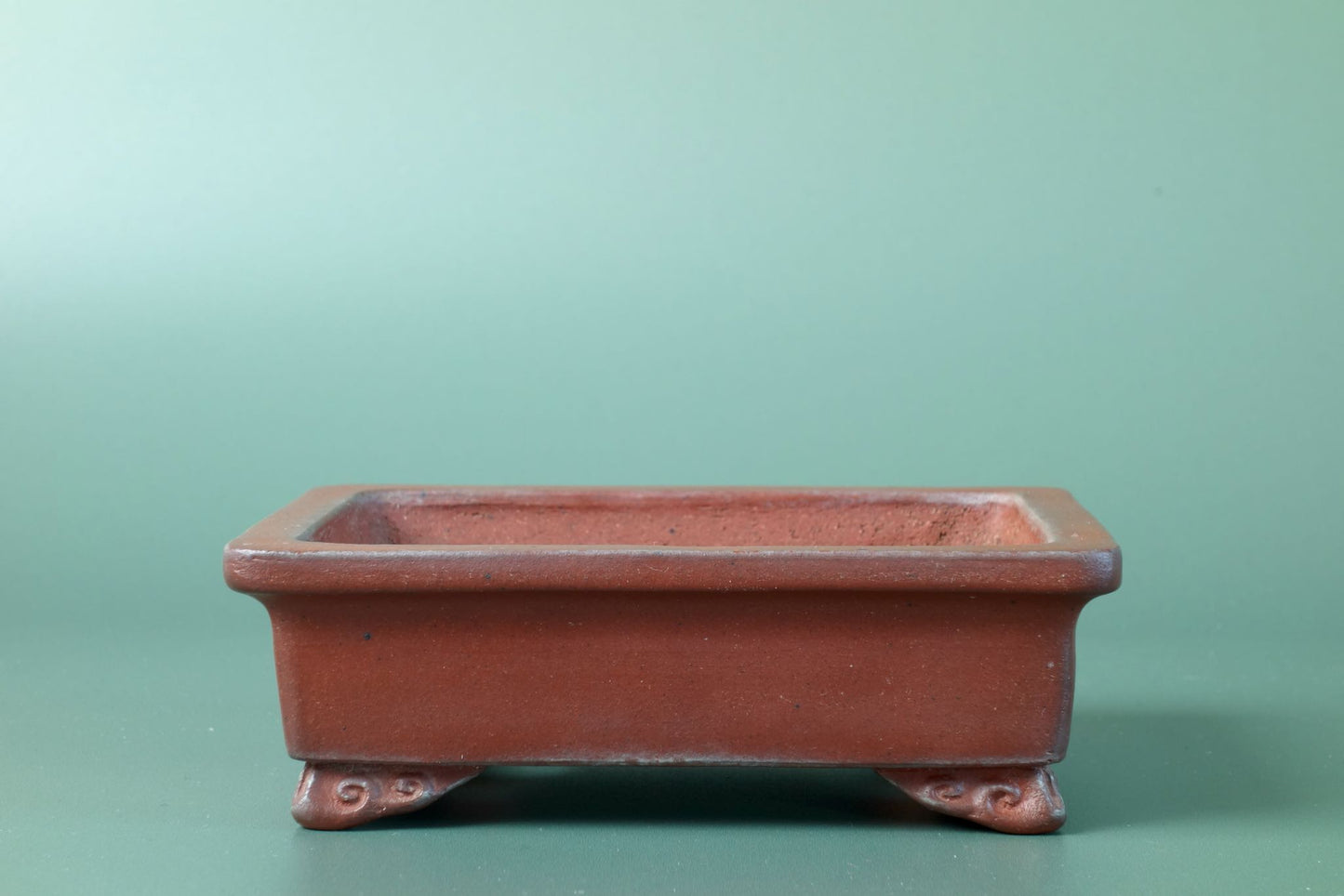 Unglazed Vermillion Clay Rectangle by Ikkou (Tokoname) - 6in (15cm)