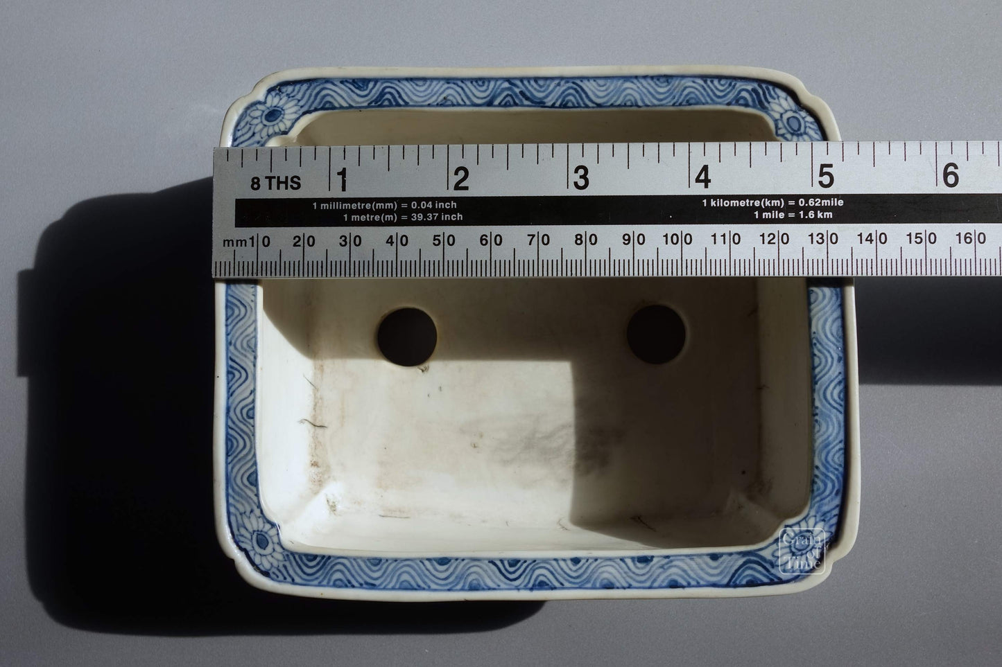 (24351) Joshu Katsuyama - Sometsuke Painted Rectangle - 5⅜ in (14cm)