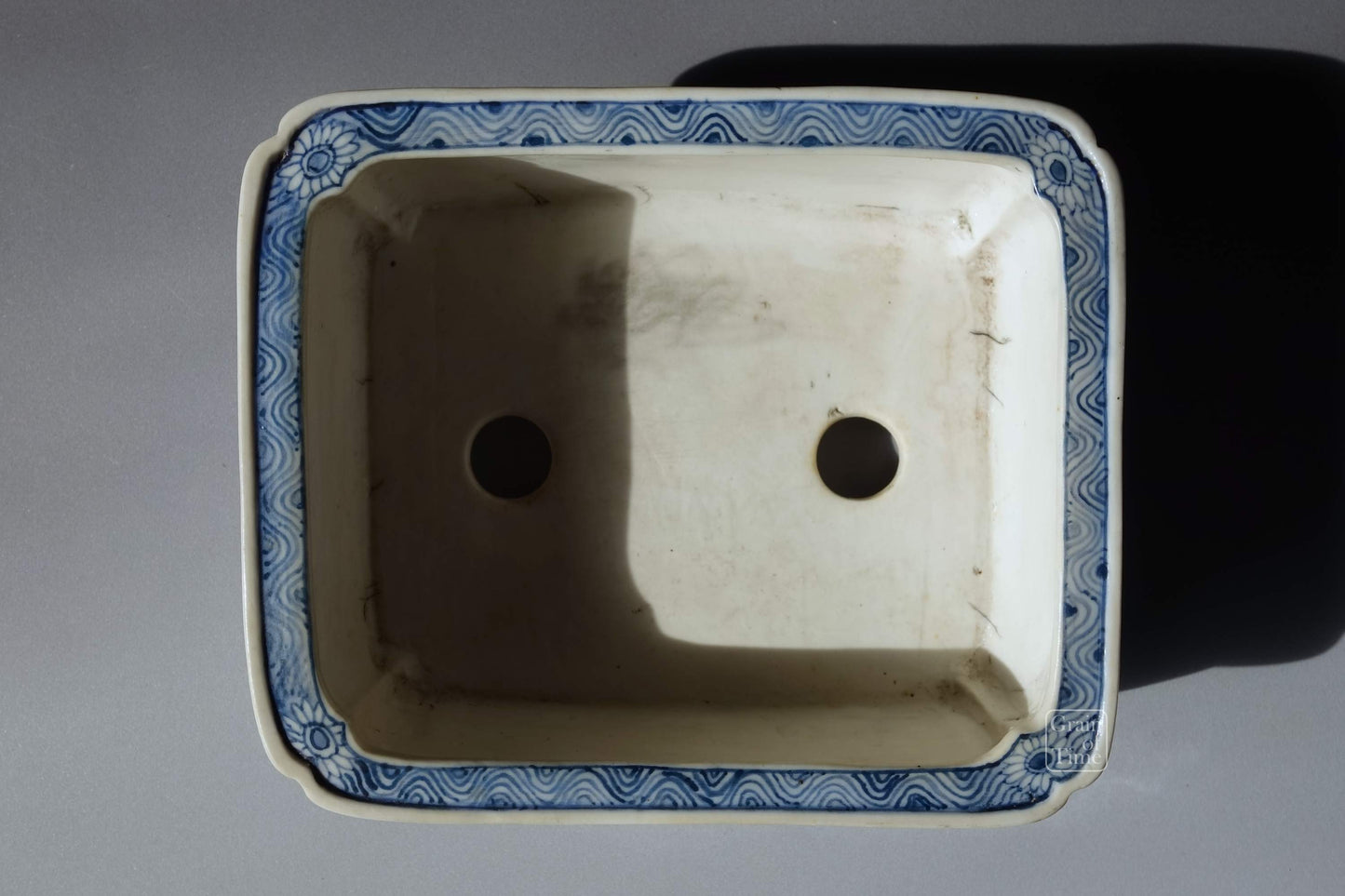 (24351) Joshu Katsuyama - Sometsuke Painted Rectangle - 5⅜ in (14cm)