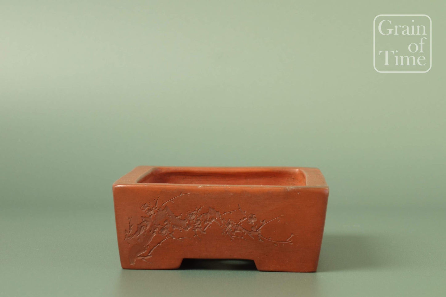 Togen (Tokoname) - Carved Unglazed Rectangle - 5in (13cm)