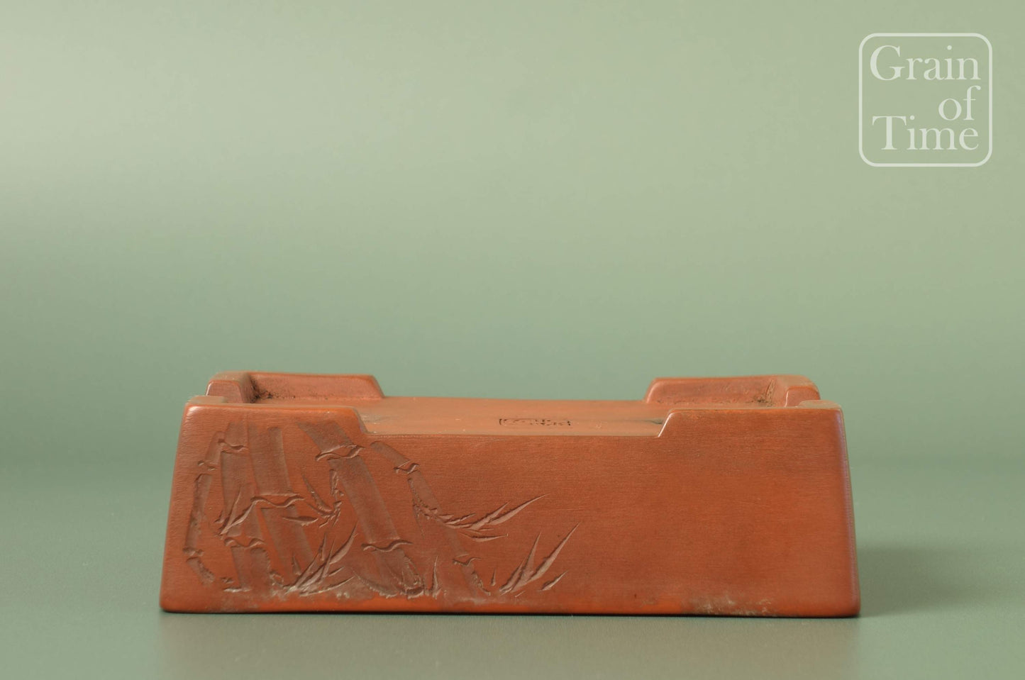 Togen (Tokoname) - Carved Unglazed Rectangle - 5in (13cm)