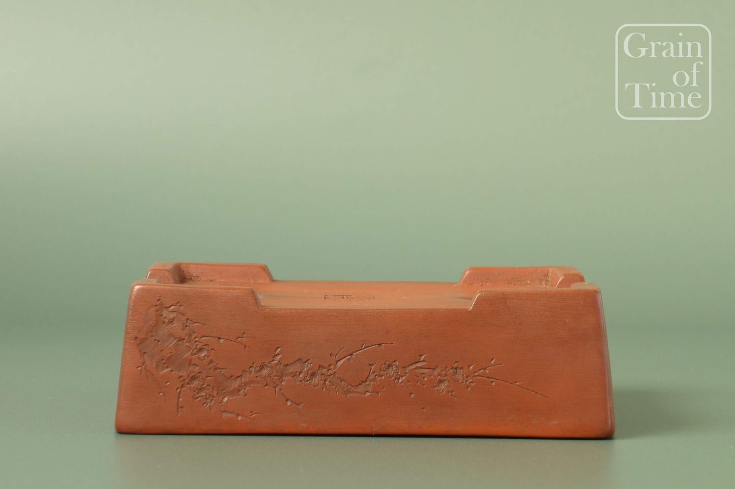 Togen (Tokoname) - Carved Unglazed Rectangle - 5in (13cm)