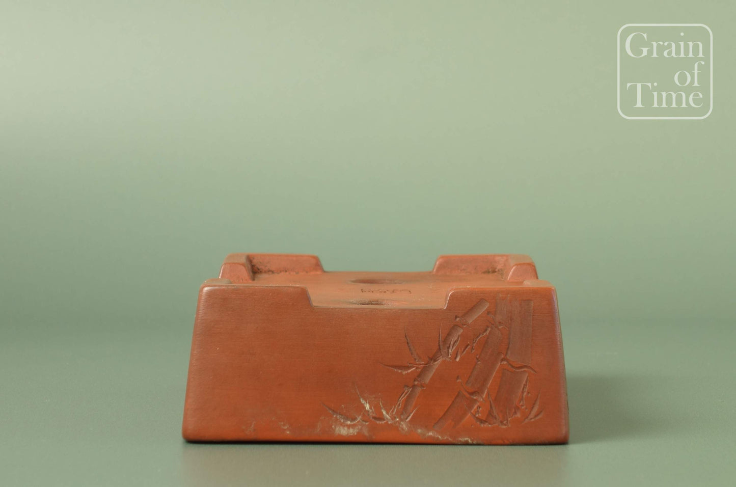 Togen (Tokoname) - Carved Unglazed Rectangle - 5in (13cm)